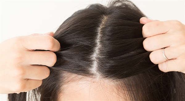 分け目女性の画像